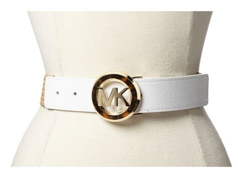 michael kors white leather belts|Michael Kors belt on sale.